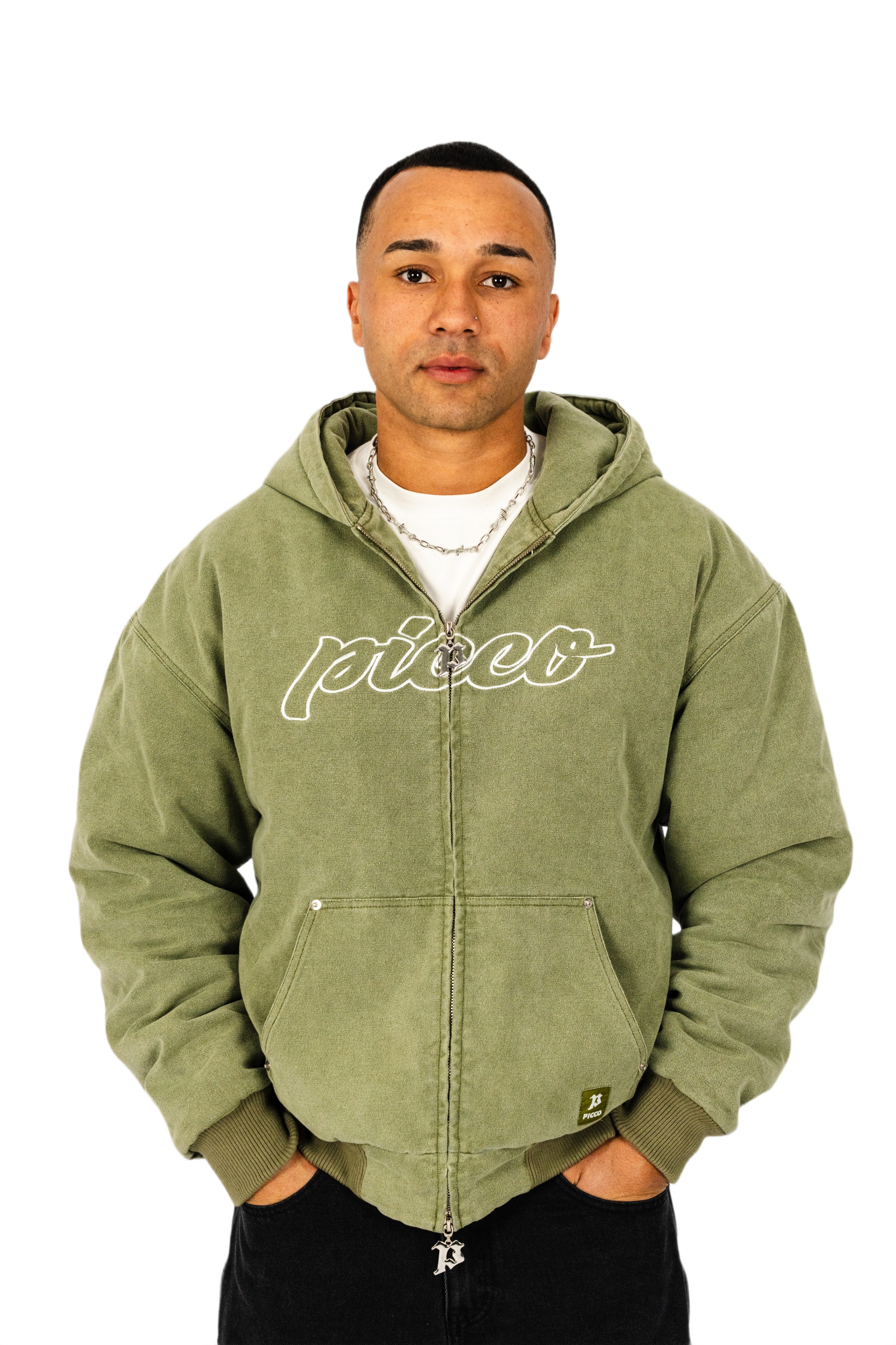 CANVAS PUFFER HOODIE