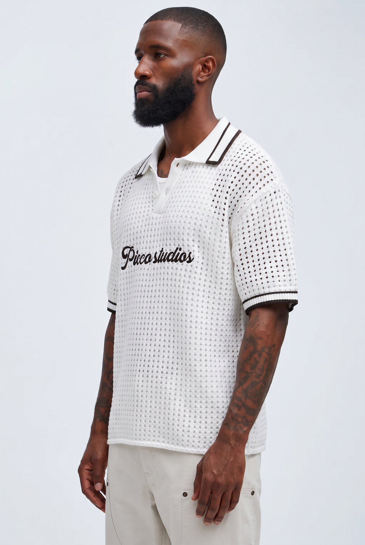 Cali Fishnet Knit Shirt