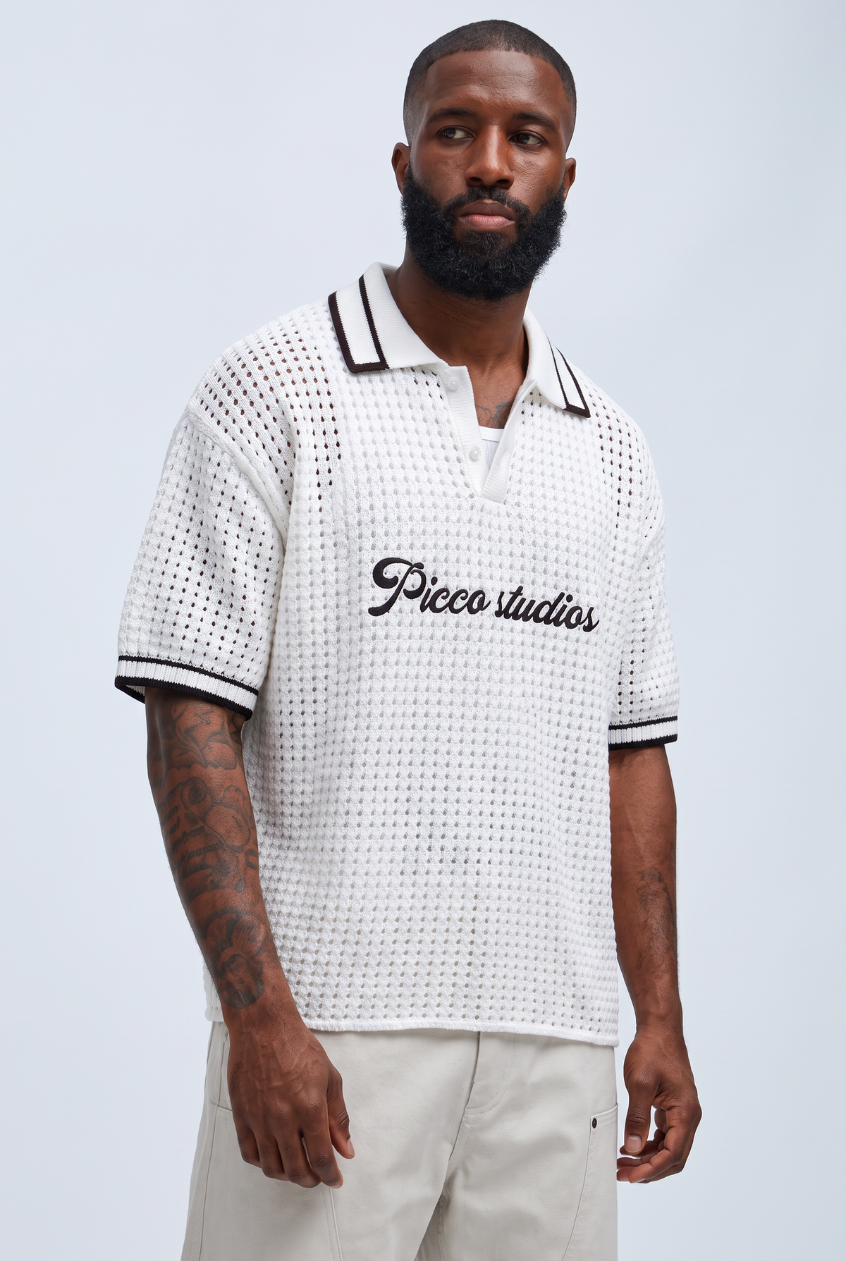 Cali Fishnet Knit Shirt