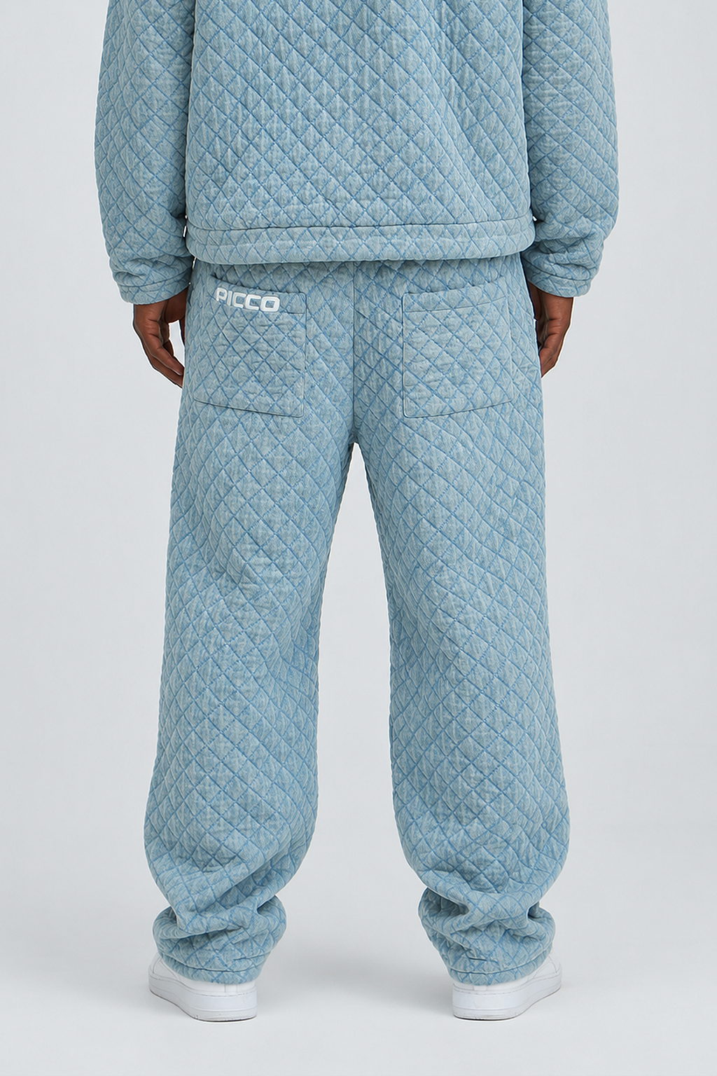 DENIM QUILTED PANTS