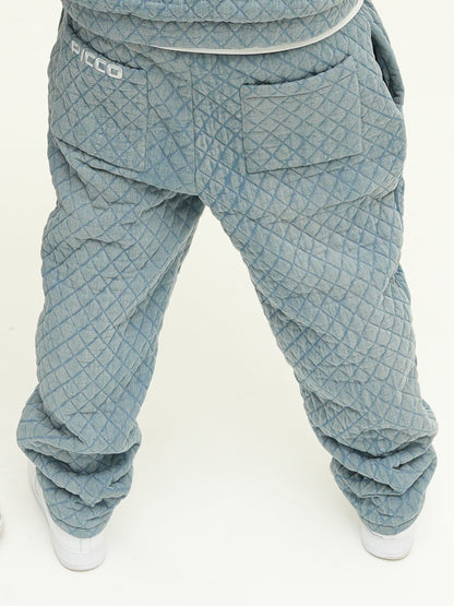 DENIM QUILTED PANTS