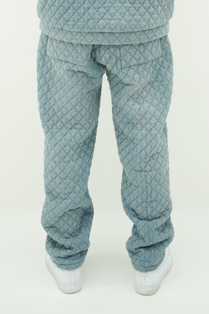 DENIM QUILTED PANTS