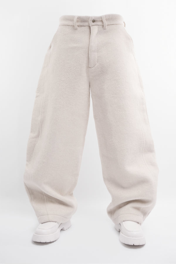 OKANI WOOL PANTS CREAM