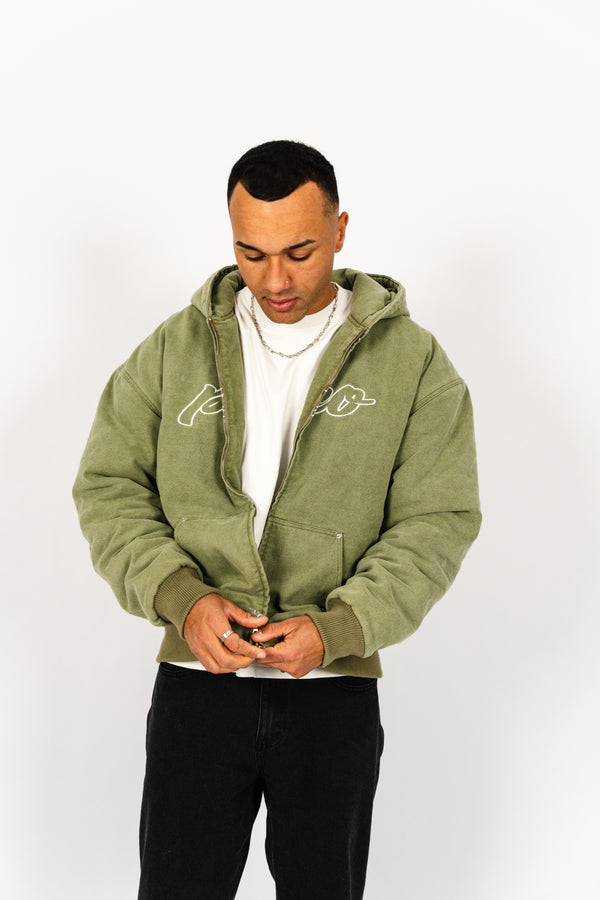 CANVAS PUFFER HOODIE