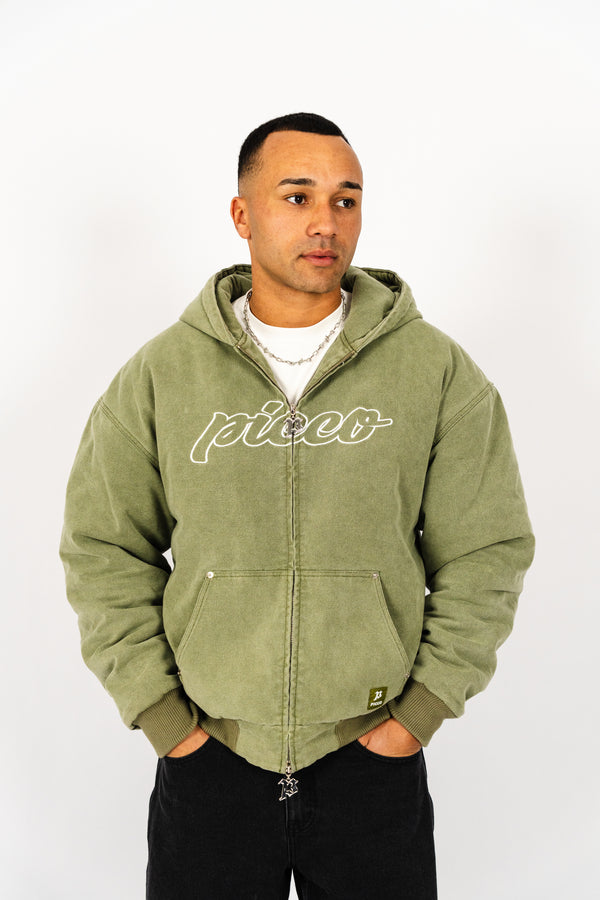 CANVAS PUFFER HOODIE