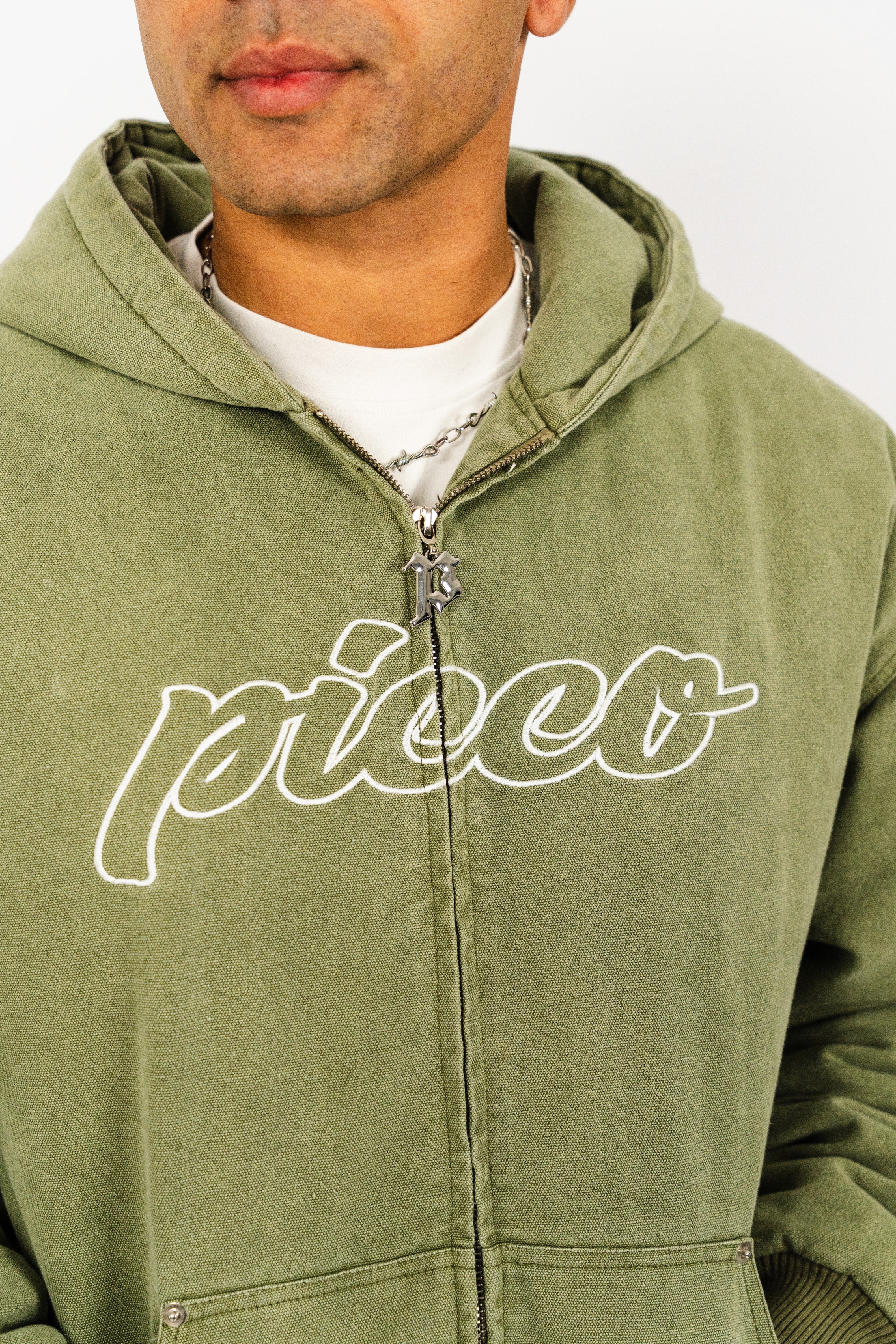 CANVAS PUFFER HOODIE