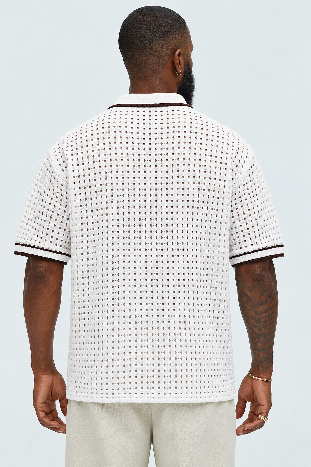 Cali Fishnet Knit Shirt