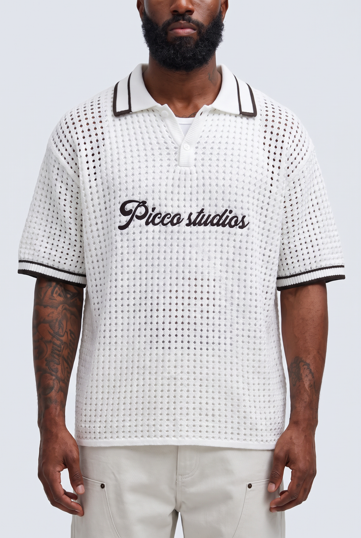 Cali Fishnet Knit Shirt