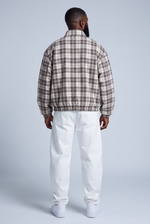 Aspen Reversible Jacket — plaid wool-blend side