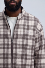 Aspen Reversible Jacket — plaid wool-blend side