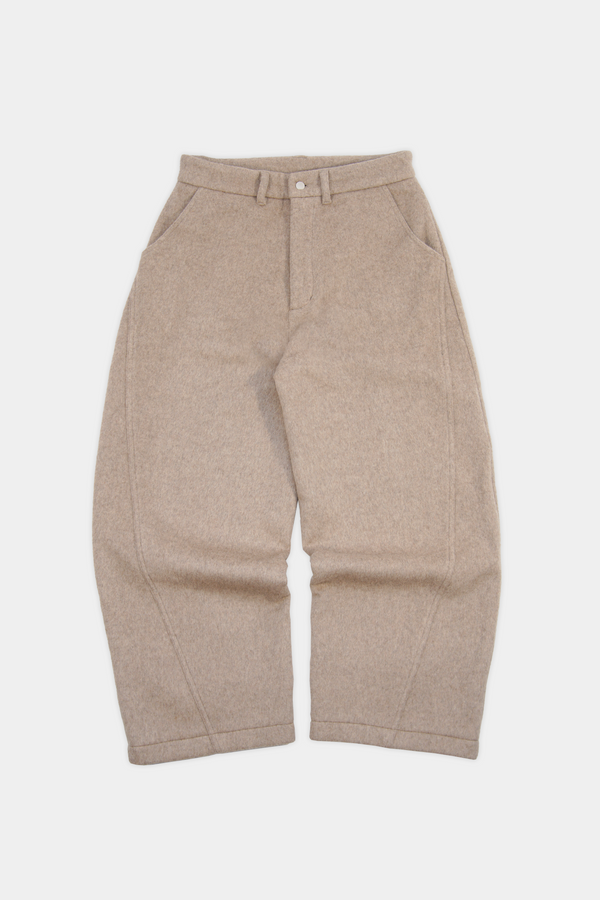 OKANI WOOL PANTS BROWN