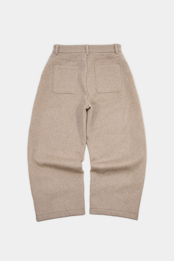 OKANI WOOL PANTS BROWN